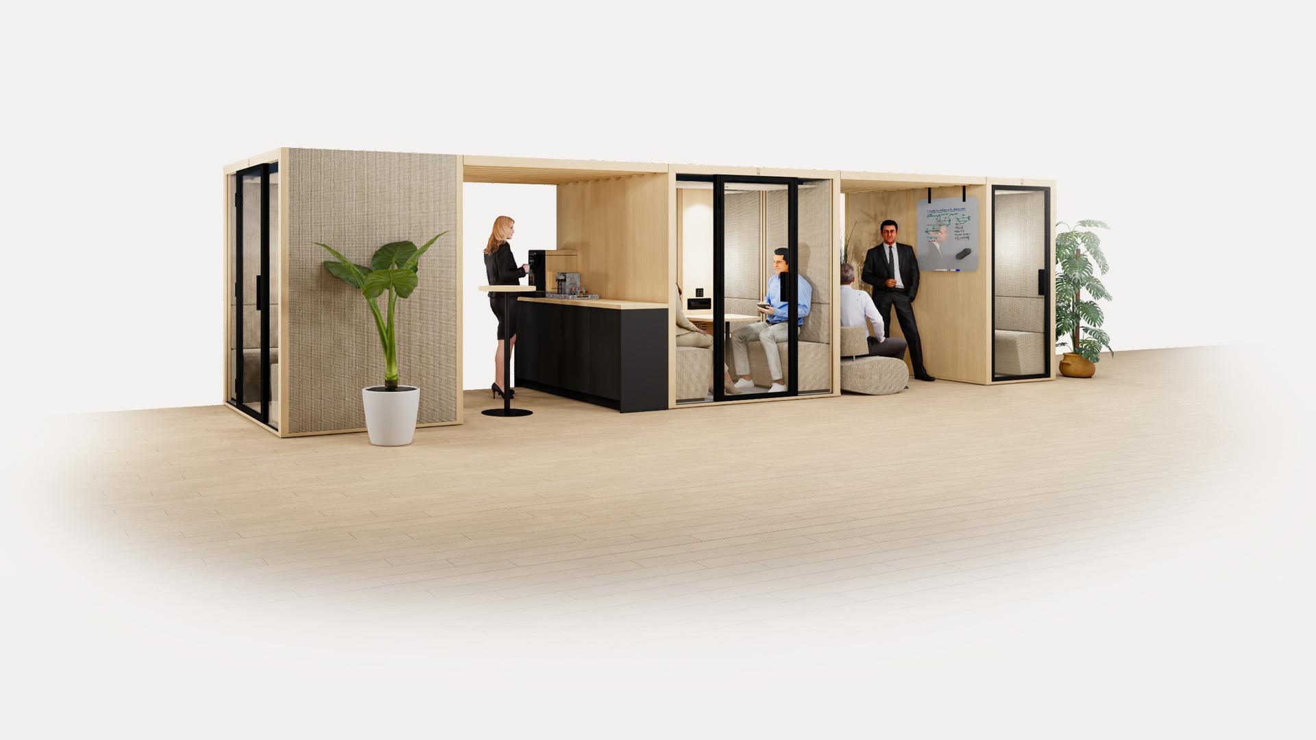 Pergolas - BlablaCube - cabine acoustique insonorisée pour bureaux, ateliers et open space