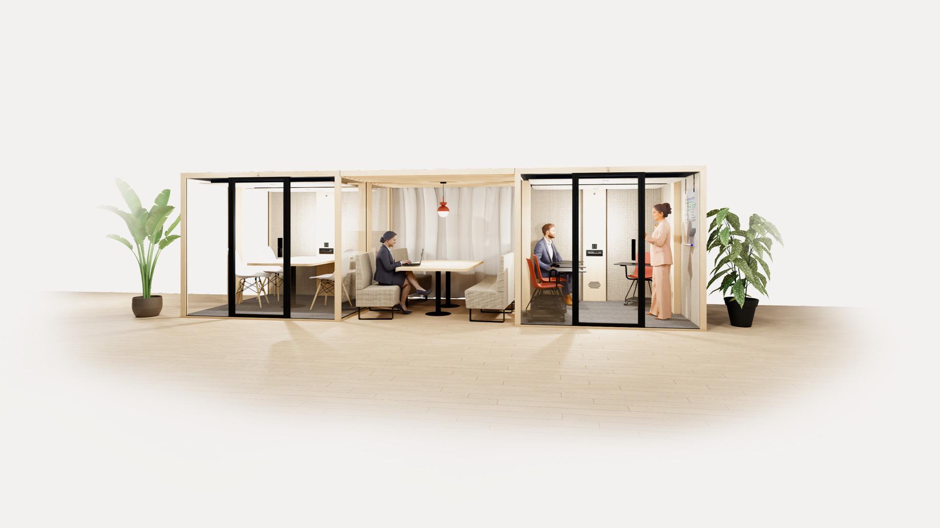 Pergolas - BlablaCube - cabine acoustique insonorisée pour bureaux, ateliers et open space