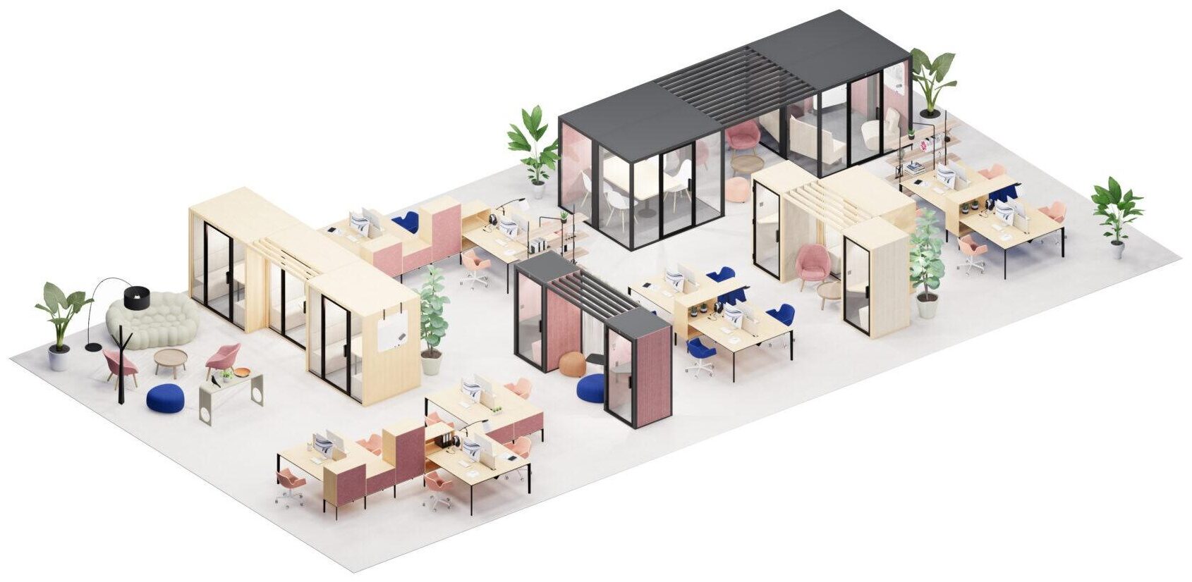 Pergolas - BlablaCube - cabine acoustique insonorisée pour bureaux, ateliers et open space