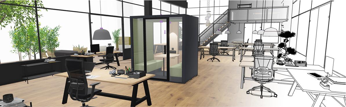 Box Open Space - BlablaCube - cabine acoustique insonorisée pour bureau et open space