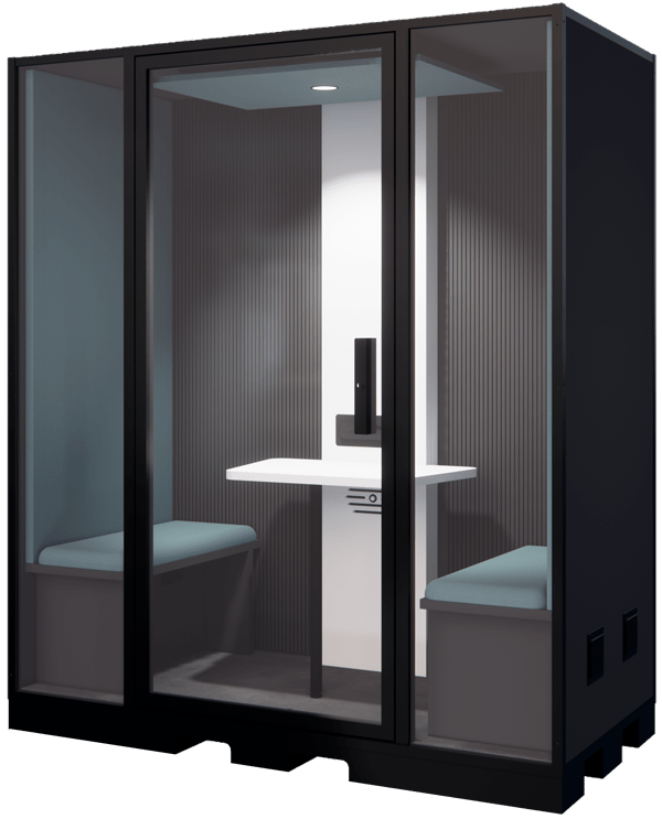 Cabine pour ateliers - Deux personnes - BlablaCube - cabine acoustique insonorisée pour bureaux et ateliers