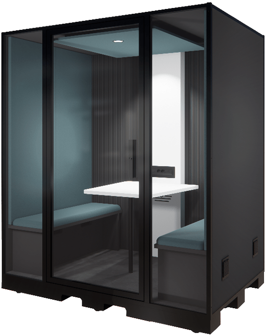 Cabine pour ateliers - 4 personnes - BlablaCube - cabine acoustique insonorisée pour bureaux et ateliers