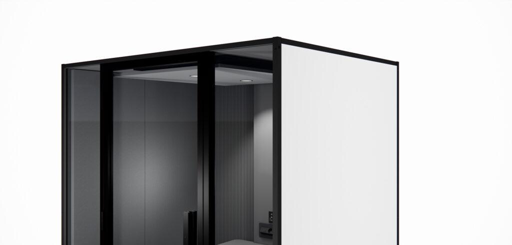 Cabine pour ateliers finition haut de gamme blanc mat - BlablaCube - cabine acoustique insonorisée pour bureaux et ateliers