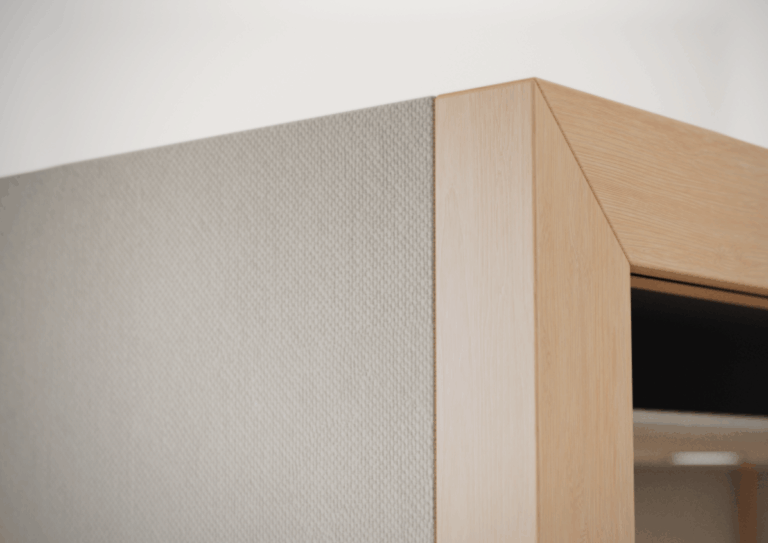 Habillage tissu - BlablaCube - cabine acoustique insonorisée pour bureaux, ateliers et open space