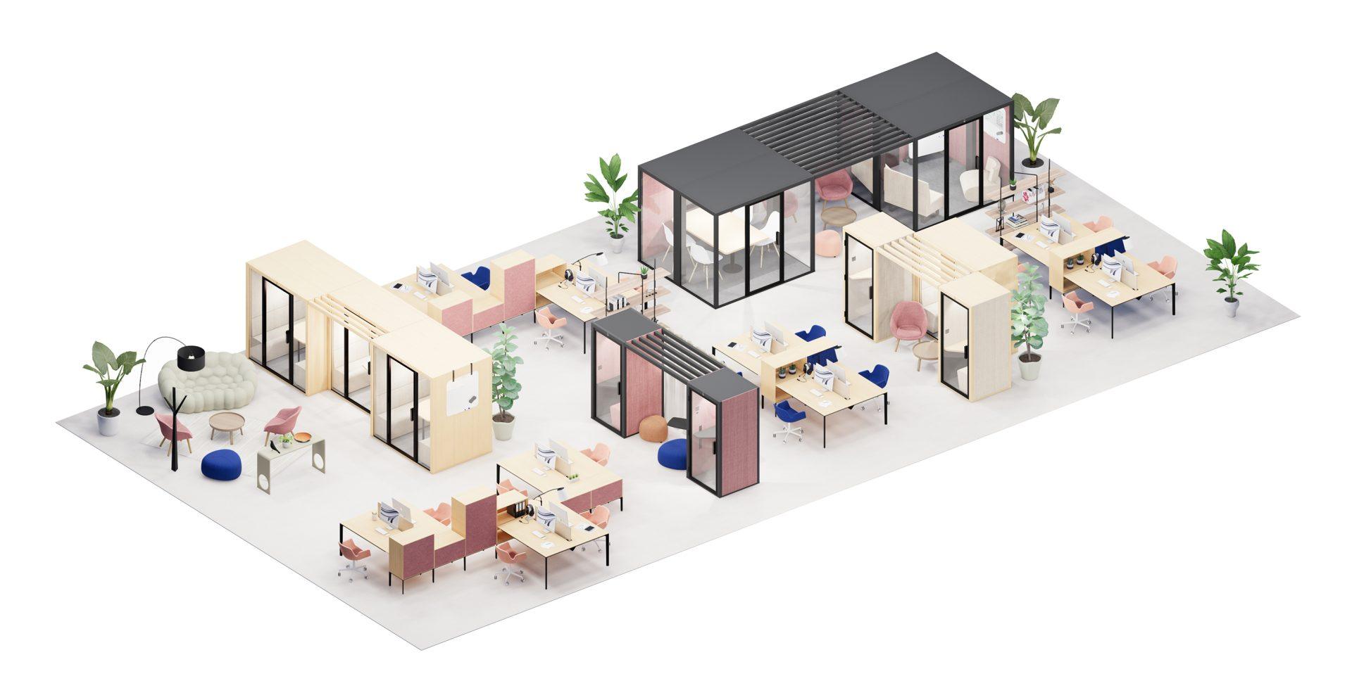 Pergolas - BlablaCube - cabine acoustique insonorisée pour bureaux, ateliers et open space