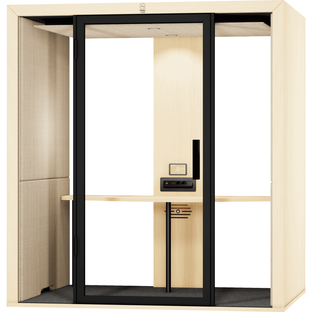 Cabine acoustique collaborative 2 personnes pour travail et visio en open space