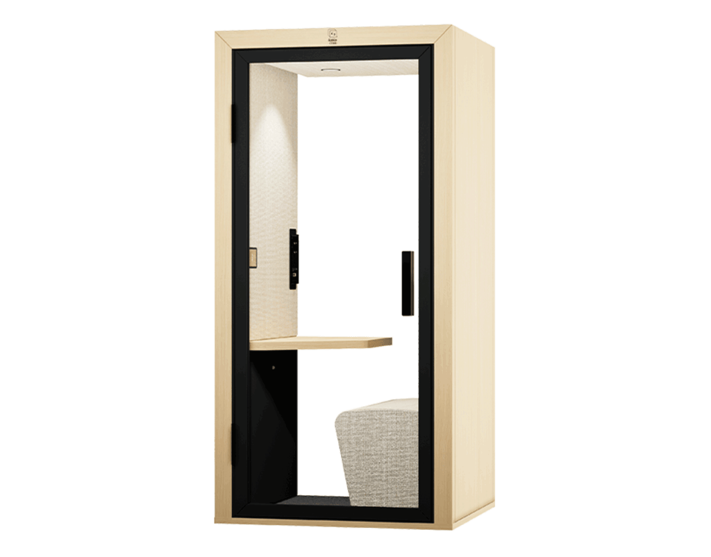 Cabine acoustique Solo Bureau avec tablette intégrée pour travailler au calme