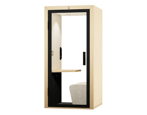 Cabine acoustique Solo Bureau avec tablette intégrée pour travailler au calme