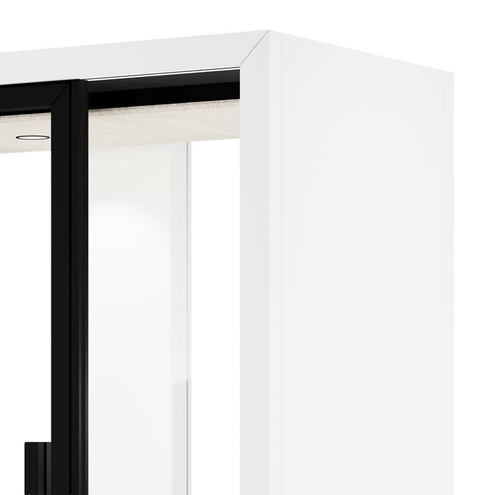 Cabine acoustique avec panneau extérieur blanc finition lisse